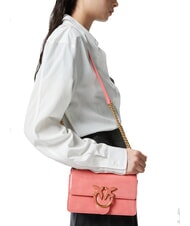PINKO LOVE ONE MINI  Mini shoulder bag peach blossom-antique gold - Women’s Bags - 5