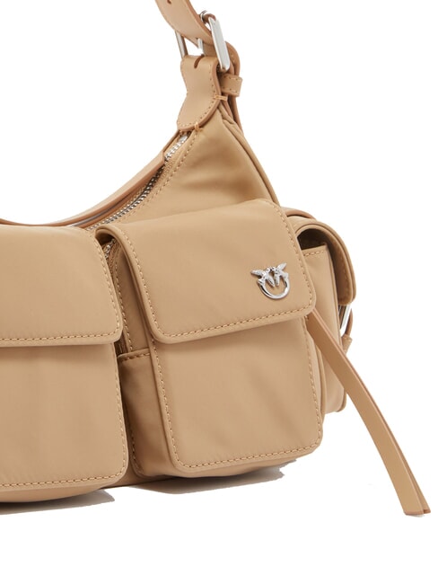 CARGO Shoulder bag with pockets beige-smoky gray-shiny nickel - Women’s Bags