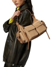 PINKO CARGO Shoulder bag with pockets beige-smoky gray-shiny nickel - Women’s Bags - 5