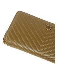 PINKO RYDER Leather wallet plantation-antique gold - Women’s Wallets - 4