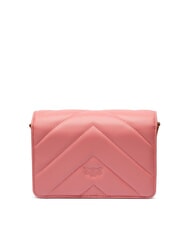 PINKO LOVE CLICK Mini quilted leather bag peach blossom-antique gold - Women’s Bags - 3