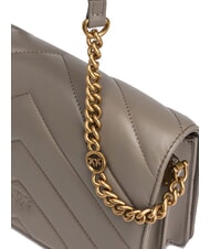 PINKO LOVE CLICK CLASSIC Quilted leather bag walnut-antique gold - Women’s Bags - 4