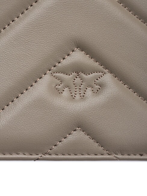 LOVE CLICK CLASSIC Quilted leather bag walnut-antique gold - Women’s Bags