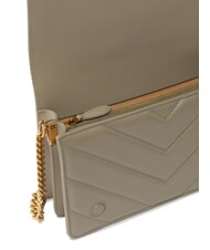 PINKO LOVE CLICK CLASSIC Quilted leather bag walnut-antique gold - Women’s Bags - 6