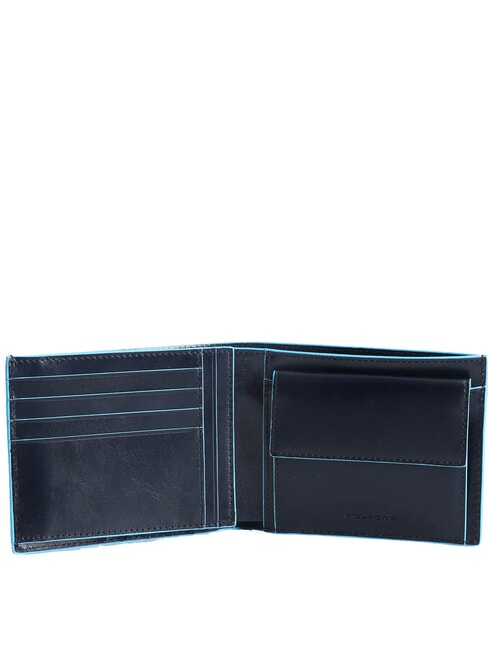 BLUE SQUARE  Leather wallet, with flap blue - Men’s Wallets