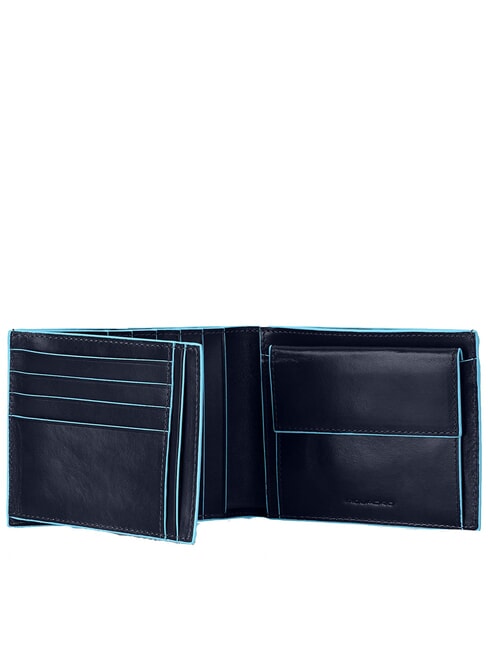 BLUE SQUARE  Leather wallet, with flap blue - Men’s Wallets