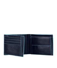 PIQUADRO BLUE SQUARE  Leather wallet, with flap blue - Men’s Wallets - 3