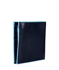 PIQUADRO BLUE SQUARE  Leather wallet, with flap blue - Men’s Wallets - 4