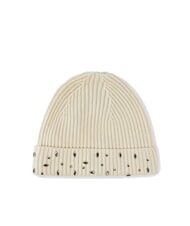 PINKO SERENGETI Crystal beanie hat white meringue - Hats - 2