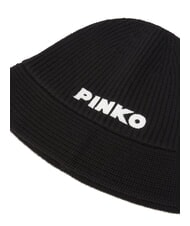 PINKO MINSKIN Wool flared hat black limousine - Hats - 3