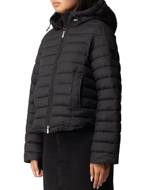 IDROVOLANT Short down jacket with hood black limousine - Women's down jackets