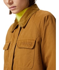 PINKO CANNONE Caban jacket with velvet collar bronze - Women's Jackets - 4