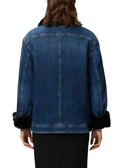 POP Denim jacket with appliques medium dark vintage wash - Women's Jackets