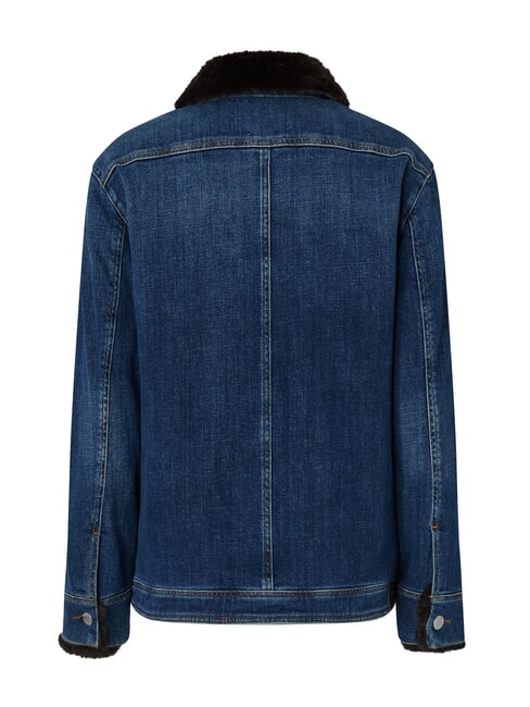 POP Denim jacket with appliques medium dark vintage wash - Women's Jackets