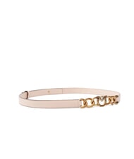PINKO LOVE MINI Thin leather belt powder/black-antique gold - Belts - 2