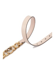 PINKO LOVE MINI Thin leather belt powder/black-antique gold - Belts - 3