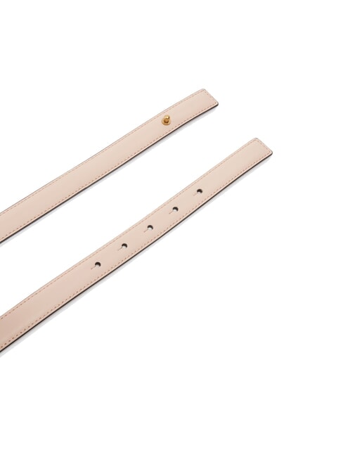 LOVE MINI Thin leather belt powder/black-antique gold - Belts