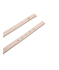 PINKO LOVE MINI Thin leather belt powder/black-antique gold - Belts - 4