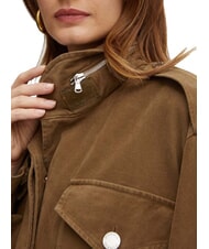 PINKO DIATONIA Denim jacket with drawstring dark olive green - Women's Jackets - 5