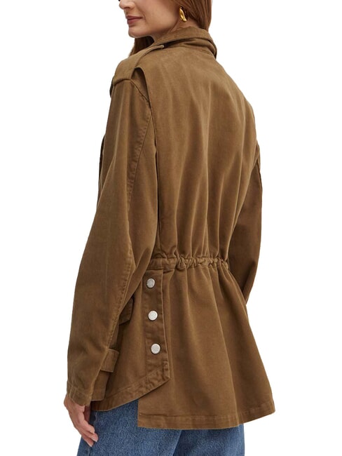 DIATONIA Denim jacket with drawstring dark olive green - Women's Jackets