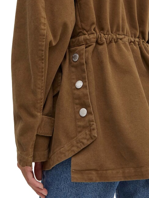 DIATONIA Denim jacket with drawstring dark olive green - Women's Jackets