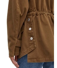 PINKO DIATONIA Denim jacket with drawstring dark olive green - Women's Jackets - 4