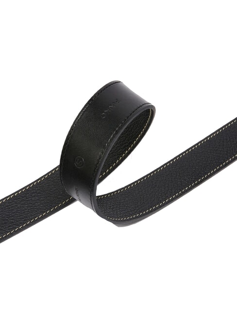 TAMBORIL Drummed leather belt black-antique gold - Belts