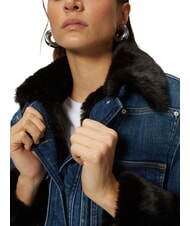 PINKO POP Denim jacket with appliques medium dark vintage wash - Women's Jackets - 3