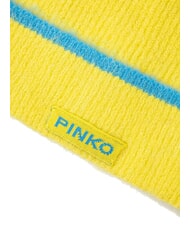 PINKO SERRADE Beanie hat with cuff yellow/blue - Hats - 2