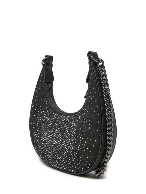 BRIOCHE Mini bag with stars and rhinestones black limousine-gunmetal - Women’s Bags