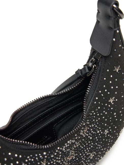 BRIOCHE Mini bag with stars and rhinestones black limousine-gunmetal - Women’s Bags