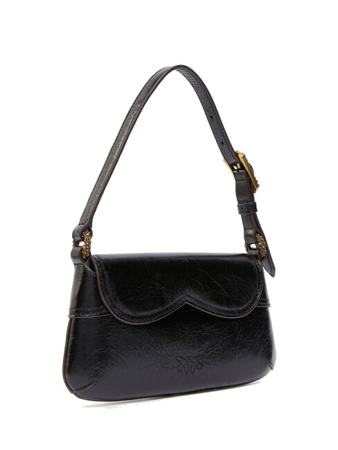 520 Vintage effect leather bag black-antique gold - Women’s Bags
