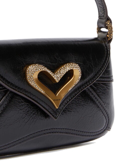 520 Vintage effect leather bag black-antique gold - Women’s Bags