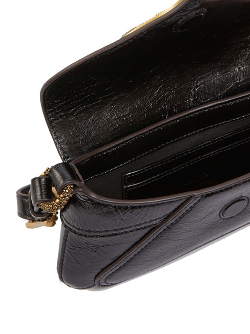 520 Vintage effect leather bag black-antique gold - Women’s Bags