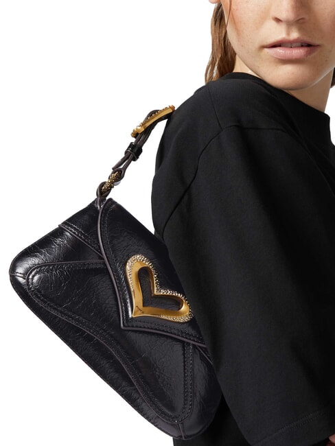 520 Vintage effect leather bag black-antique gold - Women’s Bags