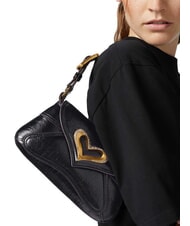 PINKO 520 Vintage effect leather bag black-antique gold - Women’s Bags - 5