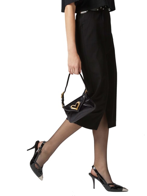 520 Vintage effect leather bag black-antique gold - Women’s Bags