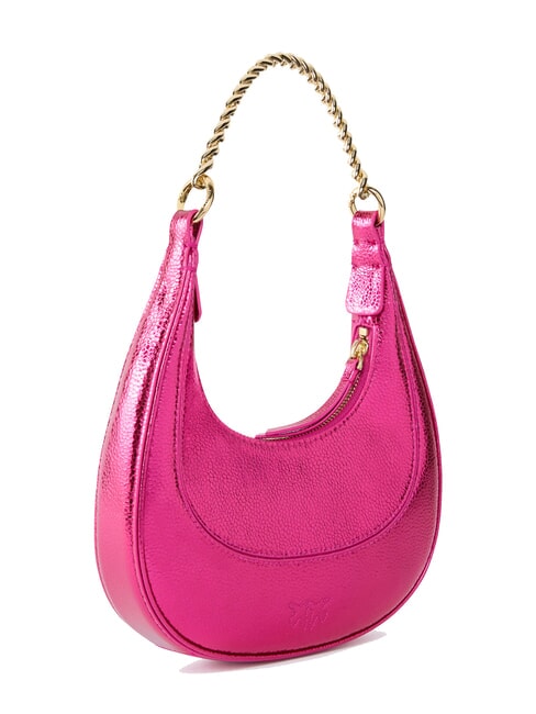 BRIOCHE Metallic Leather Shoulder Bag metallic fuchsia-gold - Women&rsquo;s Bags