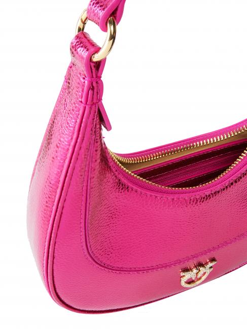BRIOCHE Metallic Leather Shoulder Bag metallic fuchsia-gold - Women&rsquo;s Bags