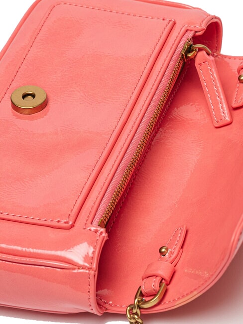 LOVE ONE Mini shiny shoulder bag peach blossom-antique gold - Women’s Bags