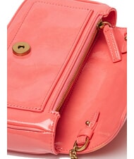 PINKO LOVE ONE Mini shiny shoulder bag peach blossom-antique gold - Women’s Bags - 4