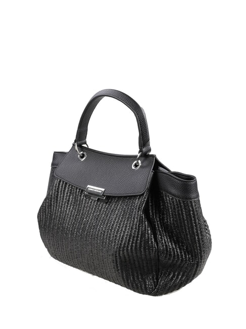 WAVE CROCHET  Handbag, with shoulder strap black/black - Women’s Bags