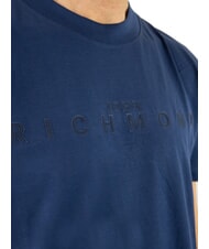 JOHN RICHMOND SOULOKU T-shirt with embossed logo blue medieval - T-shirt - 2