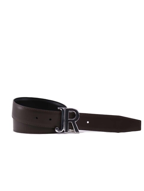 JR LOGO Double-sided leather belt black/dark - Belts