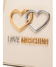 LOVE MOSCHINO TWINS  Mini Hand Bag, with shoulder strap ivory - Women’s Bags - 3