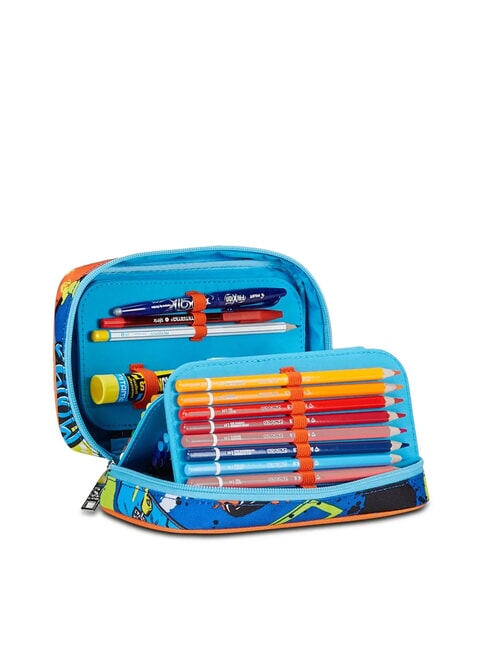 TRICYLED BOY Complete pencil case with school kit red-orange - Cases and Accessories