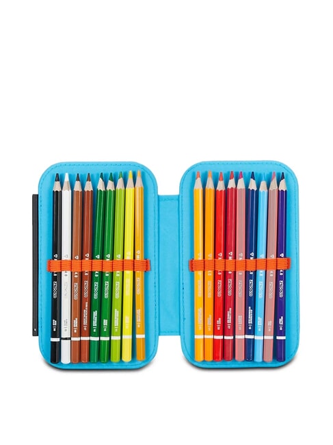 TRICYLED BOY Complete pencil case with school kit red-orange - Cases and Accessories