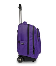INVICTA BUMP PLAIN 2-wheel trolley backpack rose - Backpack trolleys - 4
