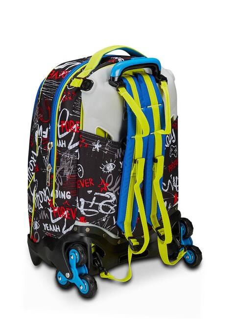 GANG BORN TO FUN BOY  Detachable trolley backpack, 3 wheels Black - Backpack trolleys