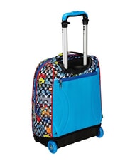 SJGANG FACCE DA SJ! BIG 2-wheel trolley backpack fluffy turquoise - Backpack trolleys - 5
